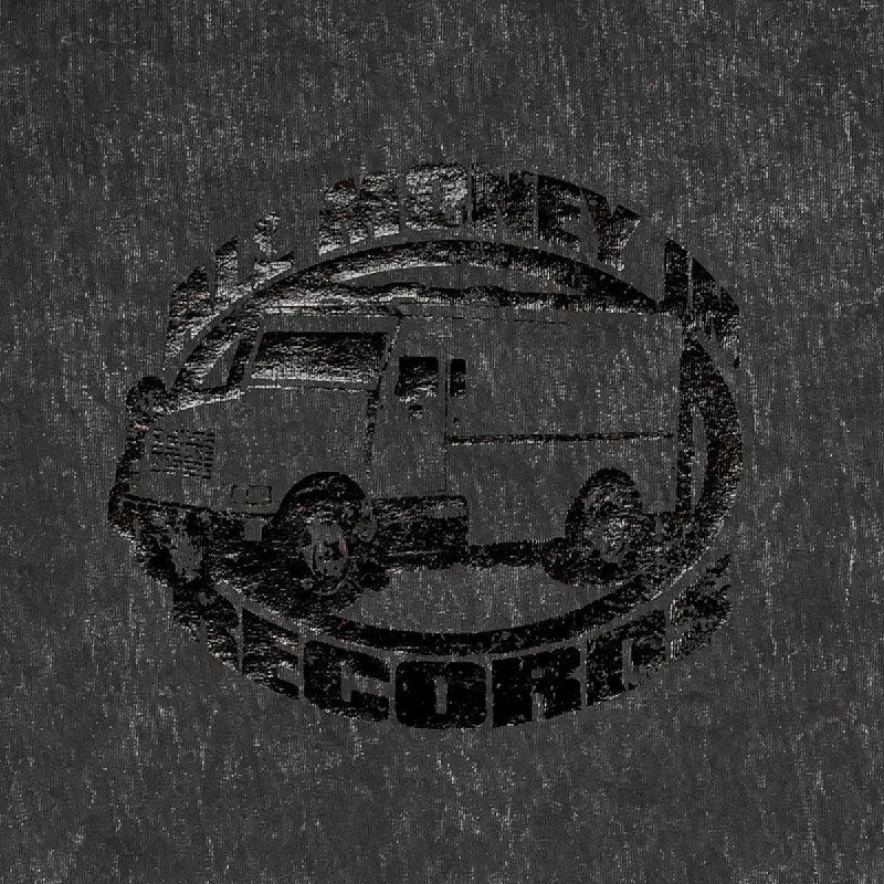 All Money Records Vintage T-Shirt - Washed Carbon Black/Black