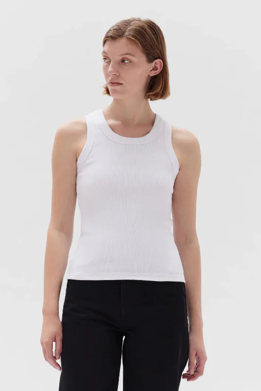 Miana Rib Tank White